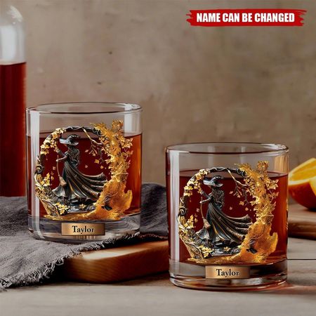 Beautiful Witch - Personalized Whisky Glass